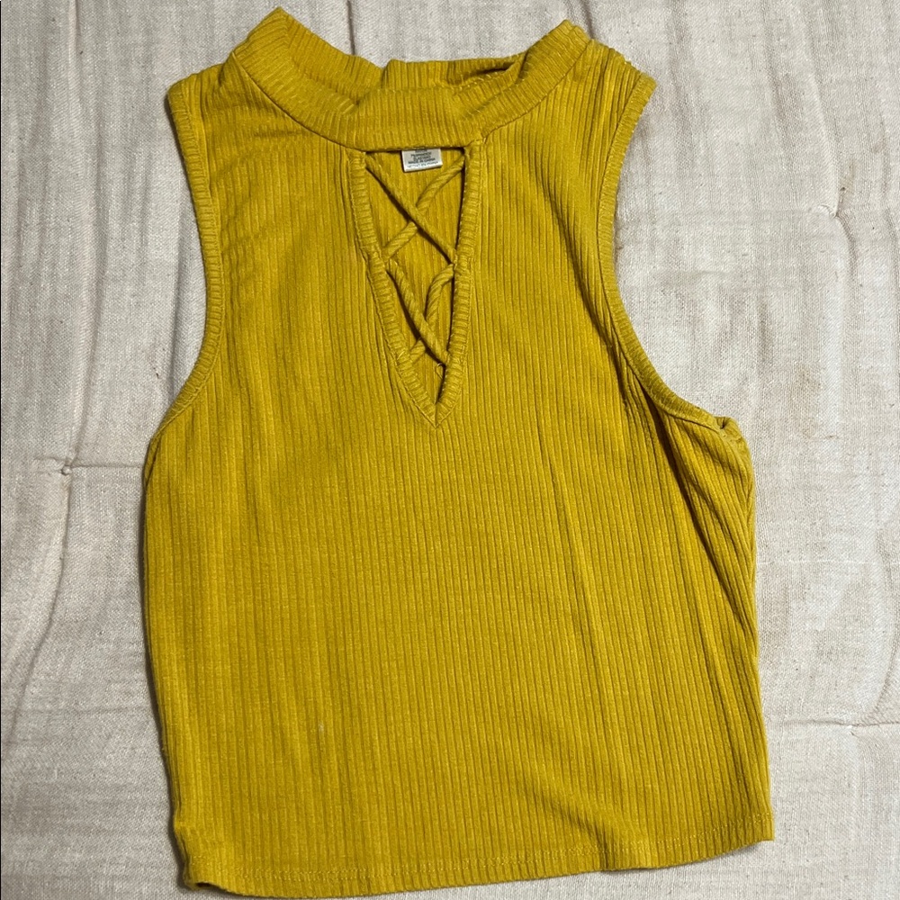 Bozzolo Mustard Sleeveless Tank Top